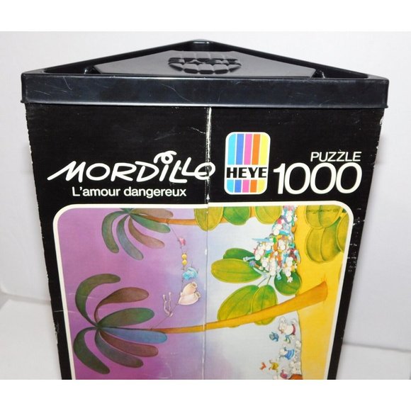 VTG 1974 HEYE Mordillo jigsaw puzzle 1000 pcs L'Amour Dangereux COMPLETE - Picture 6 of 7